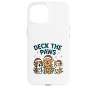 Funny Dog Christmas Design for Pet Lovers Deck the Paws Pun Case for iPhone 15