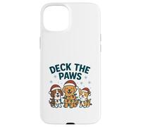 Funny Dog Christmas Design for Pet Lovers Deck the Paws Pun Case for iPhone 15 Plus