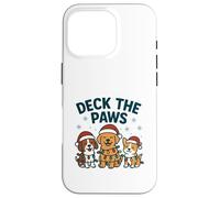 Funny Dog Christmas Design for Pet Lovers Deck the Paws Pun Case for iPhone 16 Pro