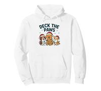 Funny Dog Christmas Design for Pet Lovers Deck the Paws Pun Pullover Hoodie