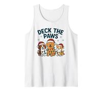 Funny Dog Christmas Design for Pet Lovers Deck The Paws Pun Tank Top