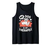 Funny Dog Design ‘My Dog Is My Therapist’ Tank Top