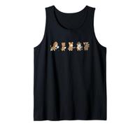 Funny Dog Detective Squad Kawaii Mystery Sleuth Design Tank Top