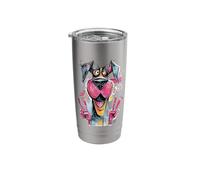 Funny Dog Double Peace Graffiti Pop Character Graphic Face Stainless Steel Insulated Tumbler