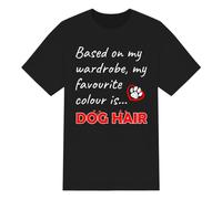 Funny Dog Hair T-Shirt. Based on My Wardrobe, My Favourite Colour is Dog Hair! Tee (Black, M)