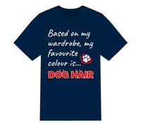 Funny Dog Hair T-Shirt. Based on My Wardrobe, My Favourite Colour is Dog Hair! Tee (Midnight, M)