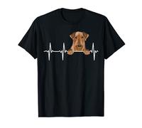 Funny Dog Heartbeat For Airedale Terrier Lovers T-Shirt