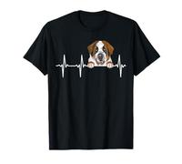 Funny Dog Heartbeat For St. Bernard Lovers T-Shirt