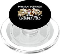 Funny Dog Interior Designer Unsupervised Dog Behavior PopSockets PopGrip for MagSafe