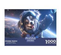 Funny Dog Jigsaw & Puzzles 1000pcs Set for Adults - A Masterful Dog Puzzle Experience - Backed by The Quality Promise of Happily Jigsaw Puzzles 38x26cm/1000pcs