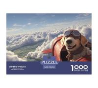 Funny Dog Jigsaw Puzzles for Adults 1000 Pieces Set - Elevate Your Downtime with This Dog Jigsaw & Puzzle - Happily Jigsaw Puzzles Guarantees A Fun And Rewarding Build 70x50cm/1000pcs
