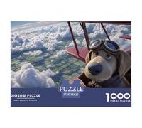 Funny Dog Jigsaw Puzzles for Adults 1000 Pieces Set - Elevate Your Downtime with This Dog Jigsaw & Puzzle - Happily Jigsaw Puzzles Guarantees A Fun And Rewarding Build 38x26cm/1000pcs