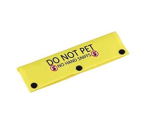 Funny Dog Leash Sleeve Have Do Not Pet No Hand Sniffs Dog Leash Wrap Wrap Alert Hanging ID Patch Tag Pet Birthday Gift(Hand Sniffs-YE Sleeve)