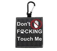 Funny Dog Leash Sleeve Have Don't Touch Me Dog Leash Wrap Wrap Alert Hanging ID Patch Tag Pet Birthday Gift(Don't Touch Me-Tag)