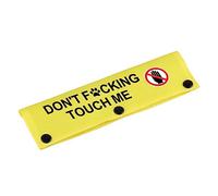 Funny Dog Leash Sleeve Have Don't Touch Me Dog Leash Wrap Wrap Alert Hanging ID Patch Tag Pet Birthday Gift (Don't Touch Me-YE Sleeve)