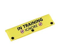 Funny Dog Leash Sleeve Have In Training Ignore Dog Leash Wrap Wrap Alert Hanging ID Patch Tag Pet Birthday Gift(Training Ignore-YE Sleeve)