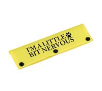 Funny Dog Leash Sleeve I'm A Little Bit Nervous Dog Leash Wrap Sleeve Alert Tag Pet Birthday Gift (Little Nervous-YE Sleeve)