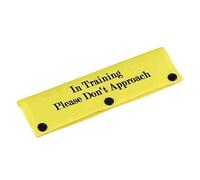 Funny Dog Leash Sleeve in Training Please Don't Approach Dog Leash Wrap Wrap Alert Hanging ID Patch Tag(Don't Approach-YE Sleeve)