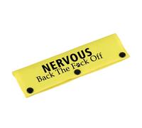 Funny Dog Leash Sleeve Nervous Back The Off Dog Leash Wrap Sleeve Alert Tag Pet Birthday Gift (Nervous Off-YE Sleeve)