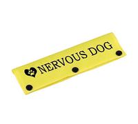 Funny Dog Leash Sleeve - Nervous Dog Wrap Alert Hanging ID Patch Tag Pet Birthday Gift (YE Sleeve)
