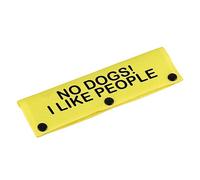 Funny Dog Leash Sleeve No Dogs!I Like People Dog Leash Wrap Alert Hanging Sleeve Pet Birthday Gift for Pets(I Like People-YE Sleeve)