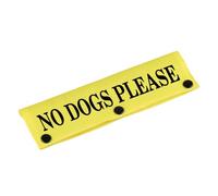 Funny Dog Leash Sleeve No Dogs Please Dog Leash Wrap Sleeve Alert Tag Pet Birthday Gift (No Dogs Please-YE Sleeve)