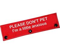 Funny Dog Leash Sleeve Please Don't Pet I'm a Little Anxious Pet Leash Wrap Wrap Alert Hanging ID Patch Tag(Little Anxious-Sleeve)