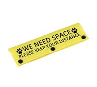 Funny Dog Leash Sleeve Please Keep Your Distance Dog Leash Wrap Sleeve Alert Tag Pet Birthday Gift (Please Distance-YE Sleeve)