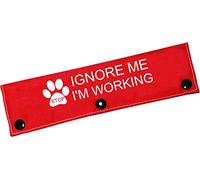 Funny Dog Leash Sleeve Working Dogs Gift Stop Ignore Me I'm Working Dog Leash Wrap With Alert Hanging ID Patch Tag(Stop Ignore Me-Sleeve)