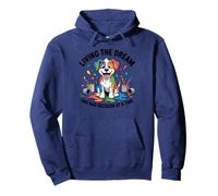Funny Dog Living the Dream One Bad Decision at a Time Pullover Hoodie