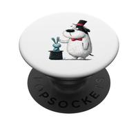 Funny Dog Magician Pulling Rabbit from Hat PopSockets Adhesive PopGrip
