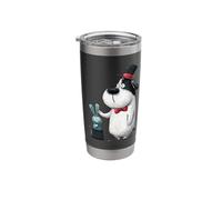 Funny Dog Magician Pulling Rabbit from Hat Stainless Steel Insulated Tumbler