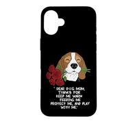 Funny Dog mama Floral Pet Present Thanks for Mothers day. Case for iPhone 16 Plus