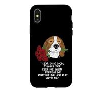 Funny Dog mama Floral Pet Present Thanks for Mothers day. Case for iPhone X/XS