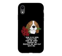 Funny Dog mama Floral Pet Present Thanks for Mothers day. Case for iPhone XR