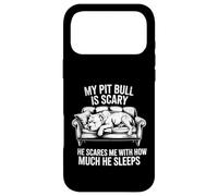 Funny Dog Mama T-Shirt My PitBull Is Scary He Sleeps A Lot Case for iPhone 17 Pro Max