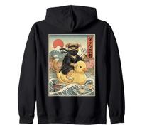 Funny Dog Ninja Japan Vintage Japanese Ukiyo-e Art Zip Hoodie