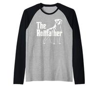 Funny Dog Owner Dad Rottweiler The RottFather Raglan Baseball Tee
