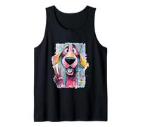 Funny Dog Peace Graffiti Pop Character Graphic Style Face Tank Top