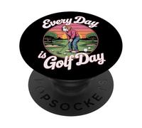 Funny Dog Playing Golf Golfer Golfing Joke PopSockets Adhesive PopGrip