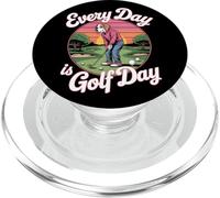 Funny Dog Playing Golf Golfer Golfing Joke PopSockets PopGrip for MagSafe