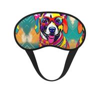 Funny Dog Print Blackout Sleep Mask - Side Sleeper Eye Cover, Soft Comfort, Perfect for Travel, Meditation