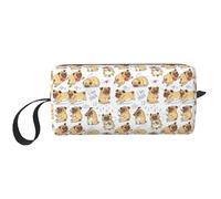 Funny Dog Print Foam Padded Cosmetic Case Simple Organizer Pouch Lightweight Travel Bag for Space Saving