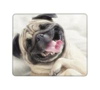 Funny Dog Print Mouse Pad Square Mouse Mat Non-Slip Mousepad Large Gaming Mouse Mat for Office Laptop 10 x 12 inch