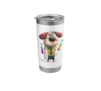 Funny Dog Scientist Lab Experiment Stainless Steel Insulated Tumbler