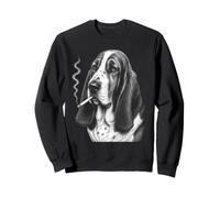 Funny Dog Smoking Basset Hound Sweatshirt