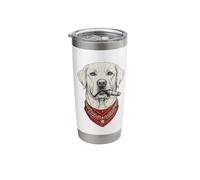 Funny Dog Smoking Cigarette Labrador Retriever Brainrot Stainless Steel Insulated Tumbler