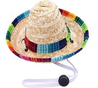 Funny Dog Sombrero Hat, Mexican Party Costume, Adjustable Chihuahua Cosplay Cap, Clothing Decoration for Pets, Dogs, Birthday, Christmas and Halloween Clothing Accessories