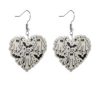 Funny Dog Sunflower Paw Print Earrings for Women - Unique & Quirky Funky Acrylic Dangle Earrings, Cute & Silly Novelty Design, Wacky & Crazy Earrings for Fun Lovers, One Size, Acrylic, No Gemstone