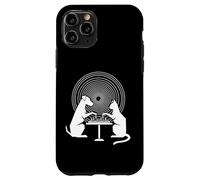 Funny Dog vs Cat Playing Chess Hypnotic Spiral Strategy Case for iPhone 11 Pro